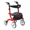Drive Medical RTL10266 Nitro Euro-Style 4-Wheel Rollator Walker With Seat, Red view 2
