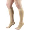Truform Short Length 20-30 mmHg Compression Stockings for Men and Women, Reduced Length, Open Toe, Beige, X-Large (short length) view 1