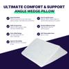 The Angle Wedge Pillow for Back Pain Relief  Leg Elevation Pillow for Bed, Knee Wedge Bolster Pillow for Lower Back Support, Triangle Foam Cushion for Sleeping & Comfort (Small) view 2