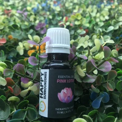 Pink Lotus Essential Oils ~ Pure Natural Aromatherapy Massage Oil - Therapeutic Grade - 100% Natural Incense - Pure Essential Oil (15 ml)