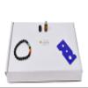 100pcs 2mL (5/8 dram) Amber Glass Stainless Steel Roller Bottle 2cc Amber Sample Vial Small Essential Oil Bottle Travel Must + one 7 Chakra Bracelet with Lava Beads for essential oil diffusing view 1