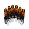 100pcs 2mL (5/8 dram) Amber Glass Stainless Steel Roller Bottle 2cc Amber Sample Vial Small Essential Oil Bottle Travel Must + one 7 Chakra Bracelet with Lava Beads for essential oil diffusing view 3