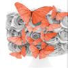 Sugar Robot Edible Butterflies for Cake Decorating- Butterfly Cake Decorations- Assorted Size - Cake Toppers and Cupcake Toppers Made in the USA - Premium Crafted -15 pcs (Coral) view 1