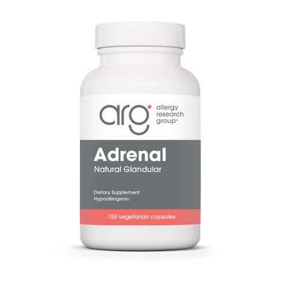Allergy Research Group ARG Adrenal Cortex - Supports Healthy Stress Response & Metabolism - Delivers 150 mg Freeze-Dried Bovine Adrenal Cortex Tissue - 100 Servings - 150 Capsules