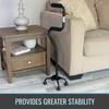 HealthSmart Quad Walking Cane, Sit To Stand Walker, Adjustable Canes for Men, Canes for Women, FSA HSA Eligible with Quad Base, Foam Handles Quad Cane, Black view 2