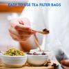 100 Pack Empty Tea Bags with Drawstring Seals Natural Paper Compostable Tea Infuser for Loose Tea and Coffee, White WoodPulp Disposable Tea Strainer Bags. Outdoor, Indoor, Cooking, office, and travel view 4