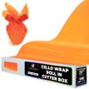 Hygloss Products Cellophane Roll  Cello Wrap in Easy Cutter Box for Crafts, Gifts, and Baskets - 20 Inches x 100 Feet - Orange view 1