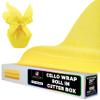 Hygloss Products Cellophane Roll  Cello Wrap in Easy Cutter Box for Crafts, Gifts, and Baskets - 20 Inches x 100 Feet - Yellow view 1