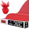 Hygloss Products Cellophane Roll  Cello Wrap in Easy Cutter Box for Crafts, Gifts, and Baskets - 20 Inches x 100 Feet - Red view 1
