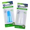 Brilliant Baby Finger Toothbrush - Silicone Gum Massager and Teether Brush for Infant-Toddler, 3 Months Old and Up, Blue/Clear, 2 Count view 1