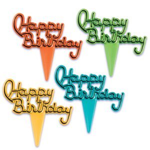 12 ~ Happy Birthday Picks ~ Designer Cupcake Toppers ~ LOOK!!!