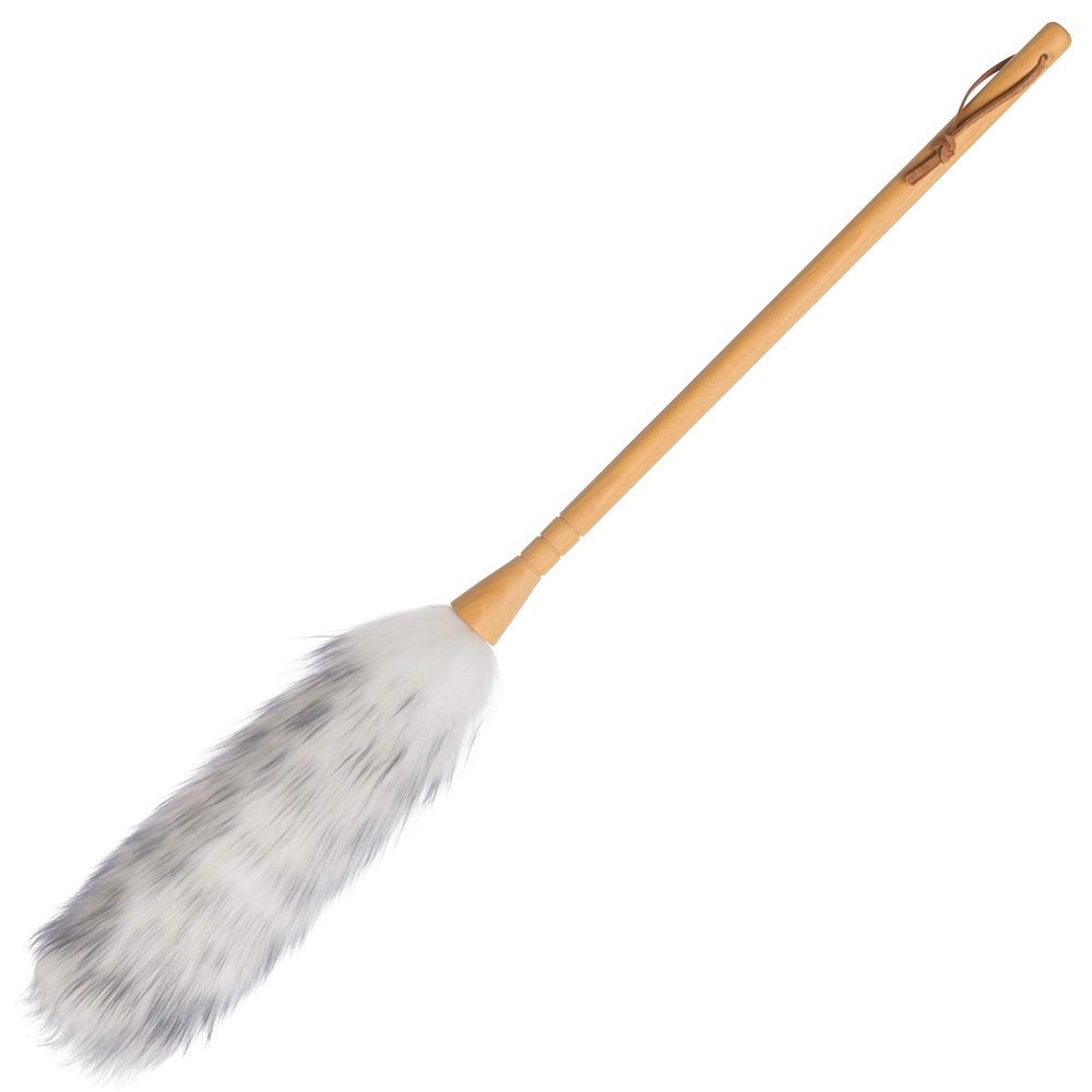 REDECKER Lambswool Duster, Natural Magnet for Dust and Fine Particles, Cleans Without Scratching, 29-1/2 inches - Lambs Wool Dusters for Cleaning - Lambs Wool Duster, Made in Belgium Reusable Duster