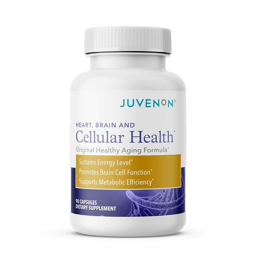 Juvenon Cellular Health | Heart, Brain Supplement with Acetyl L-Carnitine and Biotin - Supports NAD+ Function, Energy Production, Mood, Revitalized Metabolism, Mental Focus & Clarity (90 Capsules)