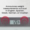 Taylor Talking Bathroom Scale for Seniors, 440 lb Capacity Glass Digital Body Weight Scale with Loud Voice Readout, Gray view 3