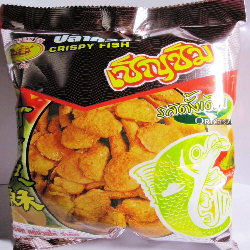 Crispy Fish Original Flavor Chern Chim Thai Snack Fish Snack (Original, 80 g)