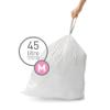 simplehuman Code M 240 Count, Genuine Custom Fit Liners, Drawstring Trash Bags in Dispenser Packs, 45 Liter/12 Gallon view 2