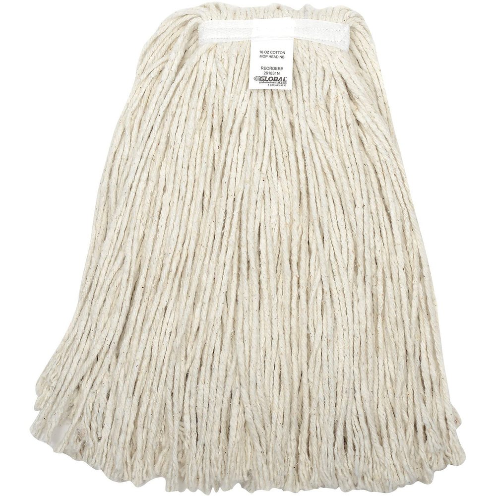 16 oz. Cut-End Mop Head, Cotton, 4Ply, Narrow Band