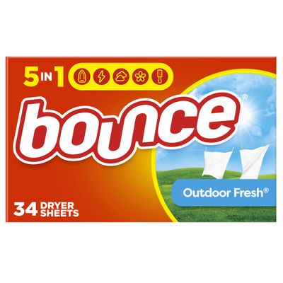 Bounce Fabric Softener Dryer Sheets, Outdoor Fresh Scent, 34 Count