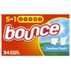 Bounce Fabric Softener Dryer Sheets, Outdoor Fresh Scent, 34 Count view 1