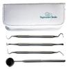 #1 Dentist Tools Kit  A Grade Stainless Steel Dental Hygiene Set, Tarter Remover, Dental Pick, Dental Scraper, Mouth Mirror and Free Protective Case view 1