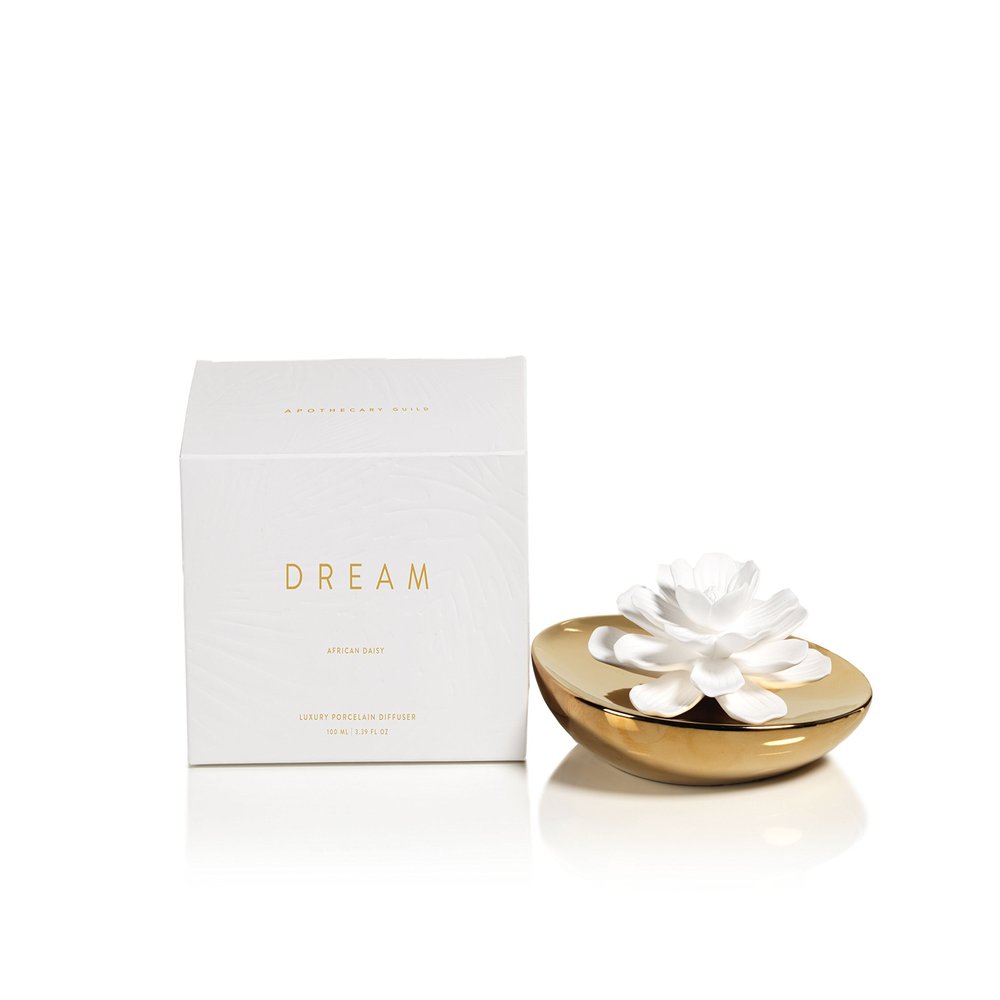 Zodax African Daisy Dream Porcelain Flower Aroma Diffuser