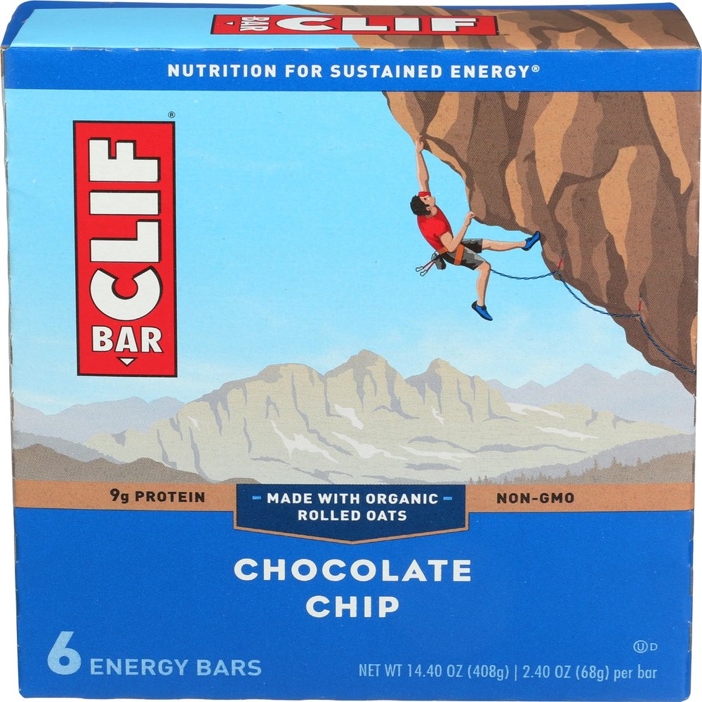 Clif, Bar Chocolate Chip, 2.4 Ounce, 6 Pack