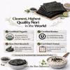 Raw Organic Nori 200 qty Sheets Pack - Certified Vegan, Raw, Kosher Sushi Wrap Papers - Premium Unheated, Dried Un Cooked, Un- Toasted view 4