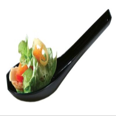 EMI Yoshi Koyal Disposable Mini Zest Spoons, 5-Inch, Black, Set of 200