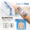 Catheter Cover for Shower  7 x 7 Inch, 1 Week Supply Dialysis Port Cover, Prevents Water Damage, Keeps Dressed Wounds Dry  Disposable, Waterproof, Transparent view 2