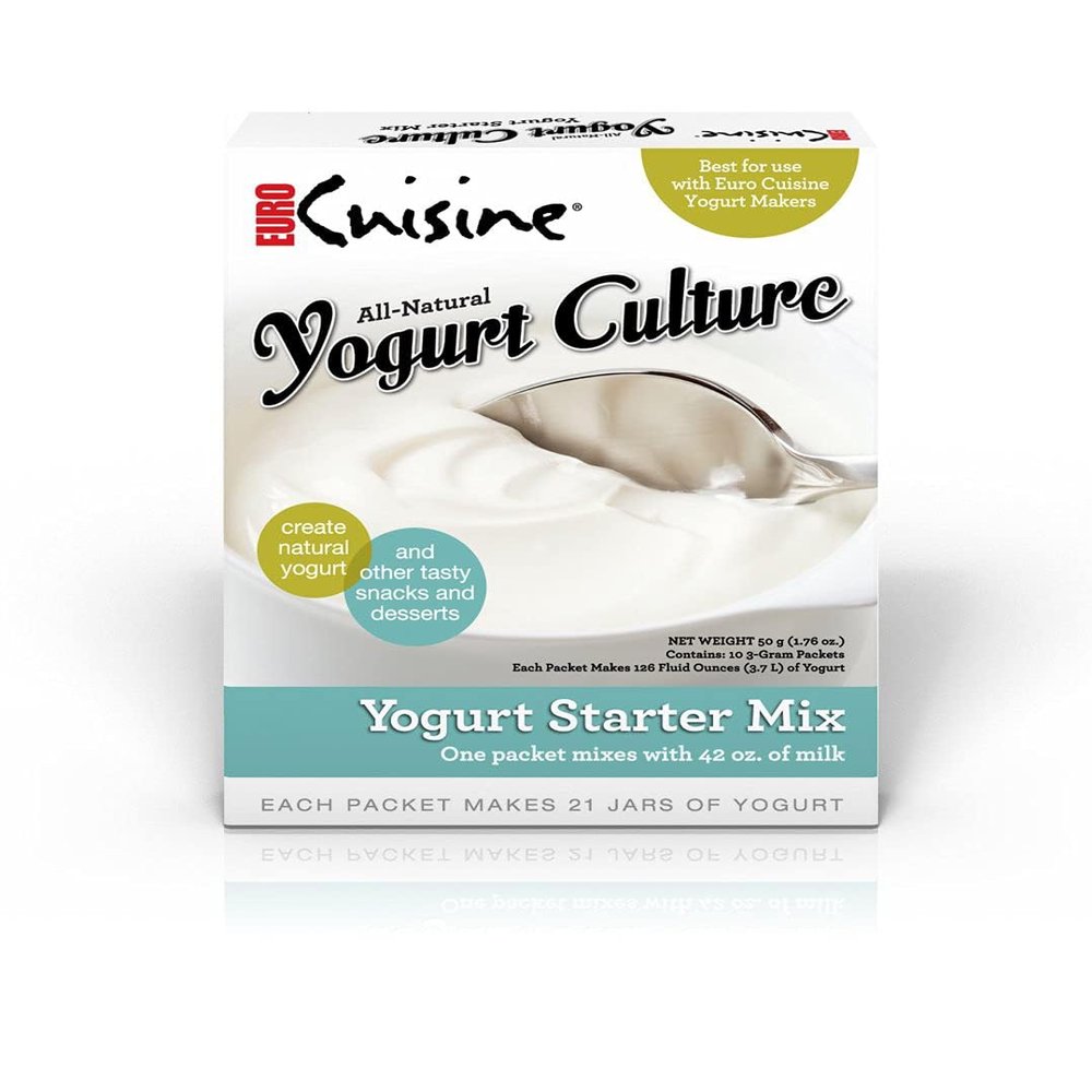 Euro Cuisine RI1020 All Natural Yogurt Culture Starter  Perfect for Dairy Free, Whole Milk, Protein Yogurt  Probiotic Yogurt Pouches for Smooth, Creamy Homemade Yogurt