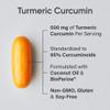 Sports Research Turmeric Curcumin C3 Complex - Softgels with Bioperine Black Pepper Extract & Organic Coconut Oil, Standardized 95% Curcuminoids - Non-GMO Verified & Gluten Free - 500mg, 120 Count view 2