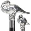 Italian Luxury Silver 925R Walking Sticks and Canes Collection Elegant Designs with Fritz Handles, Animal Motifs, Crystals, and Unique Embellishments view 1