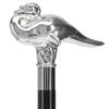 Italian Luxury Silver 925R Walking Sticks and Canes Collection Elegant Designs with Fritz Handles, Animal Motifs, Crystals, and Unique Embellishments view 3