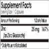 Chelated Zinc 25mg ~ 200 Capsules - No Additives ~ Naturetition Supplements view 2