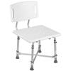 DMI Shower Chair Bath Seat for Tub or Shower Bench for Inside Shower, Made of Aluminum with Plastic Seat, FSA and HSA Eligible, Adjustable Height, Holds Weight Up to 500 Pounds, Bath Chair, White view 1