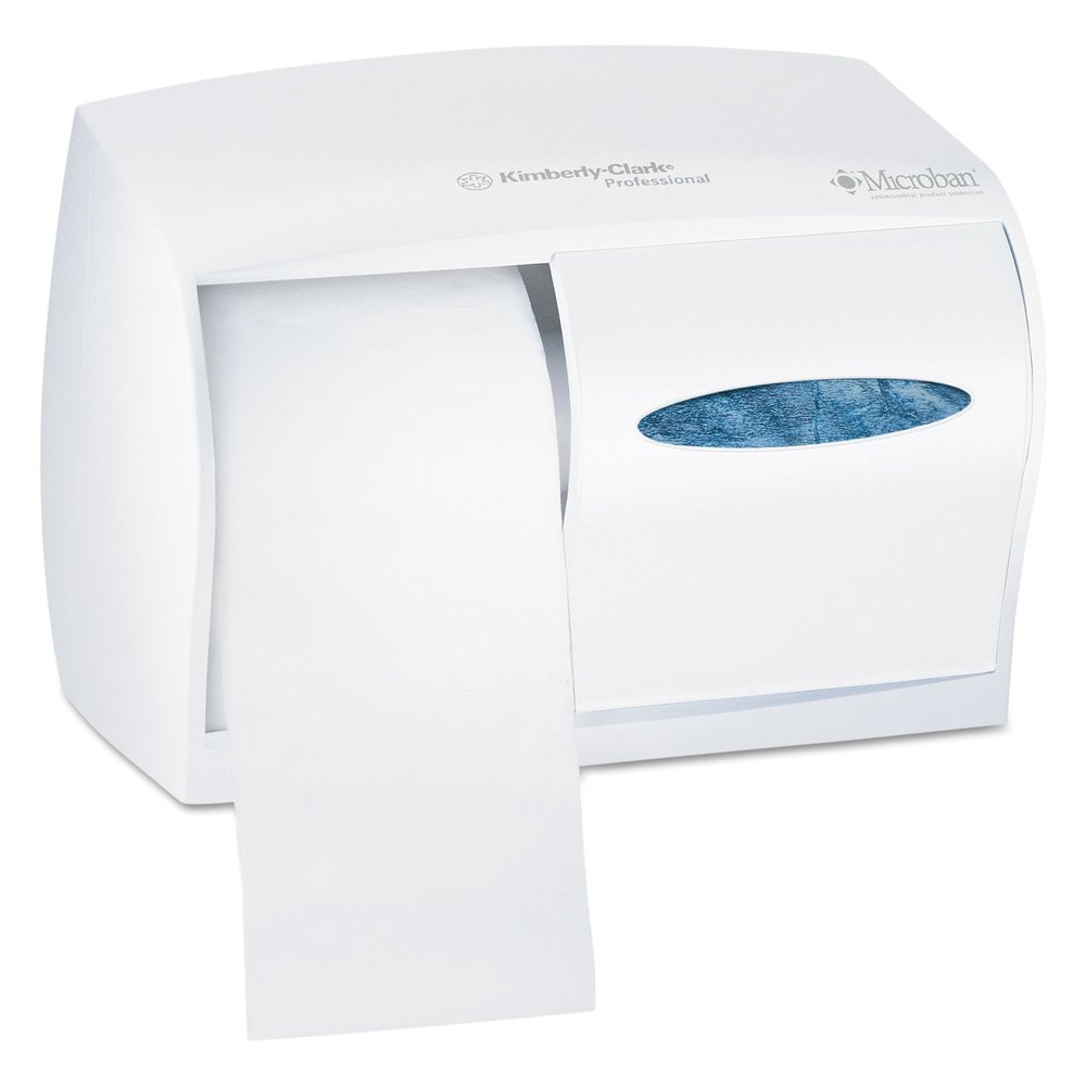 in-Sight Double Roll Coreless Tissues Dispenser in Pearl White
