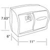 in-Sight Double Roll Coreless Tissues Dispenser in Pearl White view 3