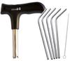 CocoDrill Coconut Opener Tool + 5 Reusable Straws -COMBO PACK - Stainless Steel Drinking - 1 metal straw + Cleaner - Eco Friendly, SAFE, NON-TOXIC view 1