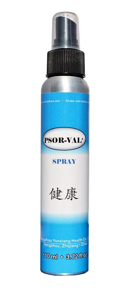 PSOR-VAL Fast-Acting Zinc Pyrithione Skin Disorder Relief Spray for Psoriasis, Dermatitis and Eczema Symptoms (3.72 Fl Oz/110ml)