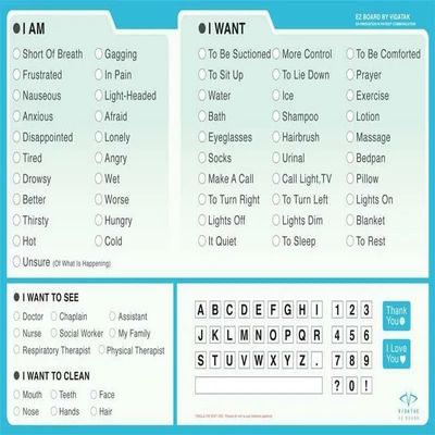 Vidatak EZ Board for Patient Communication, English