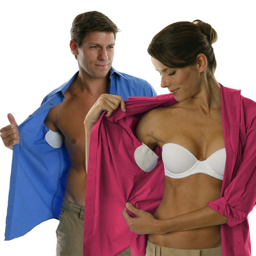 Disposable Underarm Shields for Men and Women 12 Shields - Adhesive for Silk and Lightweight Fabric - Less Grippy