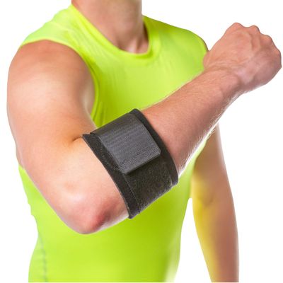 BraceAbility Counterforce Brace - Tendonitis Strap Support Band for Tennis & Golfers Elbow Pain