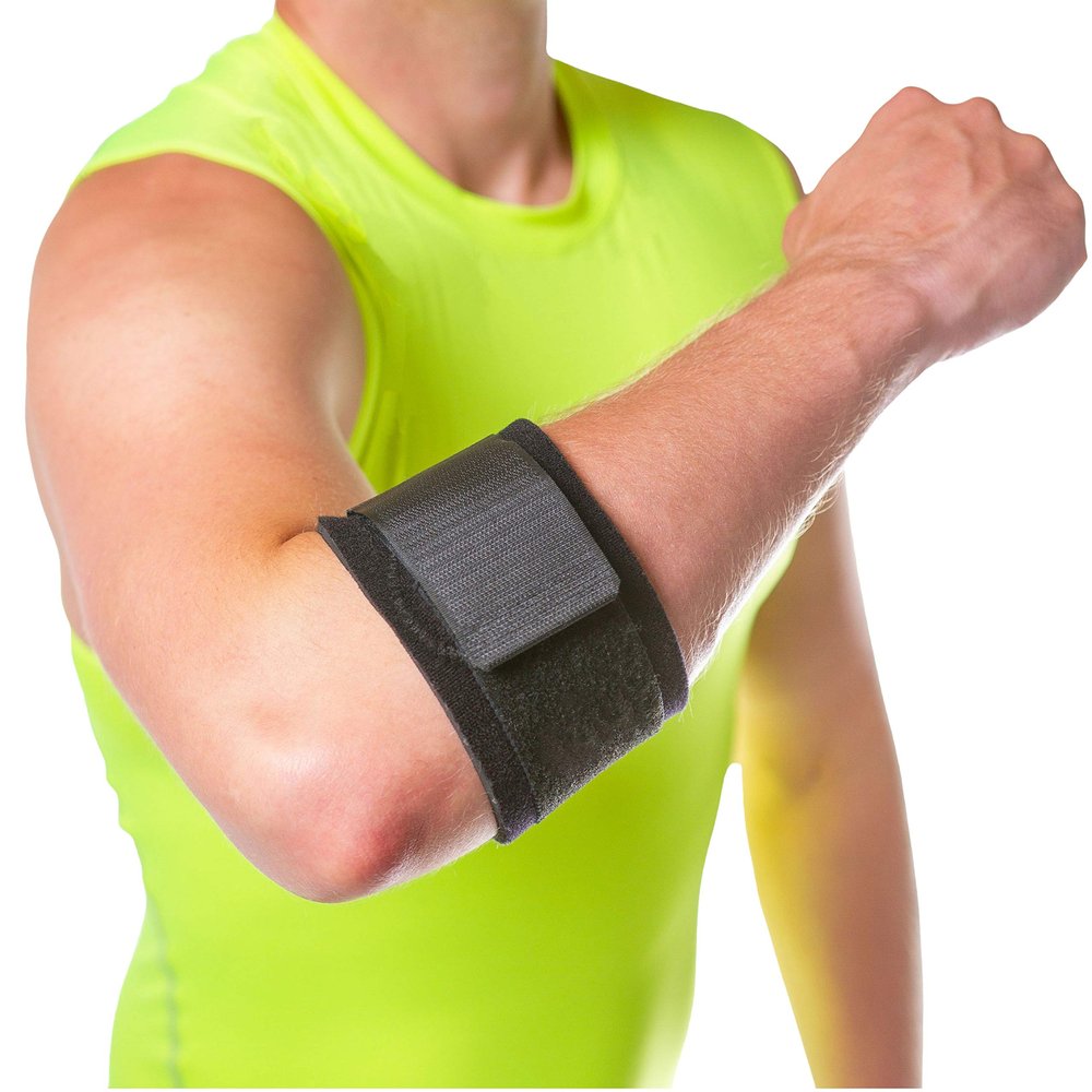 BraceAbility Counterforce Brace - Tendonitis Strap Support Band for Tennis & Golfers Elbow Pain