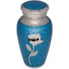 Blue Rose Funeral Urn by Liliane Memorials - Cremation Urn for Human Ashes - Hand Made in Brass - Suitable for Cemetery Burial or Niche - Large Size fits Remains of Adults up to 200 lbs- Perugia view 3