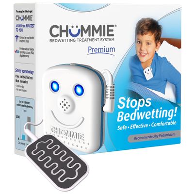 Chummie Premium Bedwetting Alarm for Deep Sleepers - Award Winning, Clinically Proven System with Loud Sounds, Bright Lights and Strong Vibrations, Blue