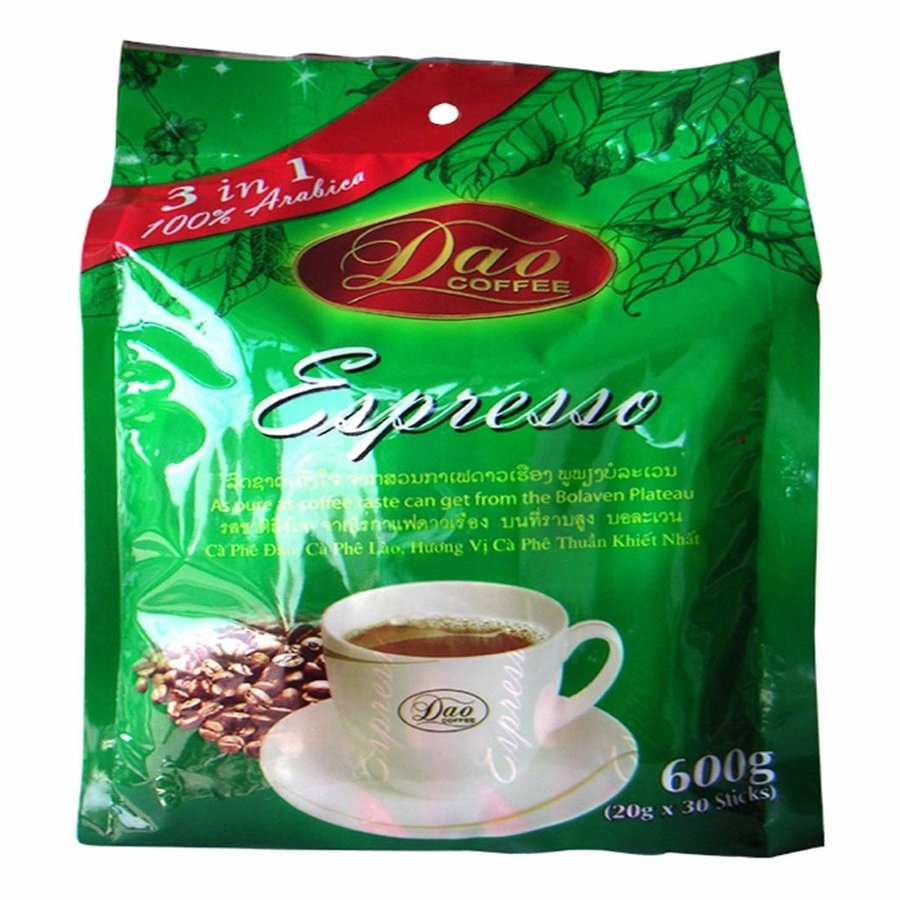 100% Arabica Dao Instant Coffee Original 3 in 1 Coffee Sticks 20g.x30sticks