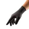 Restaurantware Extra Large Black Nitrile Gloves - Powder-Free Food Safe Gloves: Perfect for Kitchen Housekeeping and Janitorial Use - Disposable and Recyclable - 100ct Box view 2