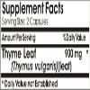 Thyme Leaf 900mg ~ 90 Capsules - No Additives ~ Naturetition Supplements view 2