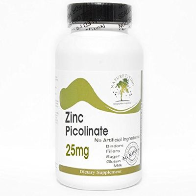 Zinc Picolinate 25mg ~ 200 Capsules - No Additives ~ Naturetition Supplements