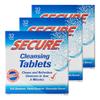 Secure Daily Cleansing Tablets - pH 9 Formula Thoroughly Cleans Dentures - Fights Odors, Stains & Germs - For Dentures, Nightguards, Retainers & Partials - 32 Tablets (3 Pack) view 1